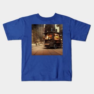 Steampunk Tokyo Ramen Cart Kids T-Shirt